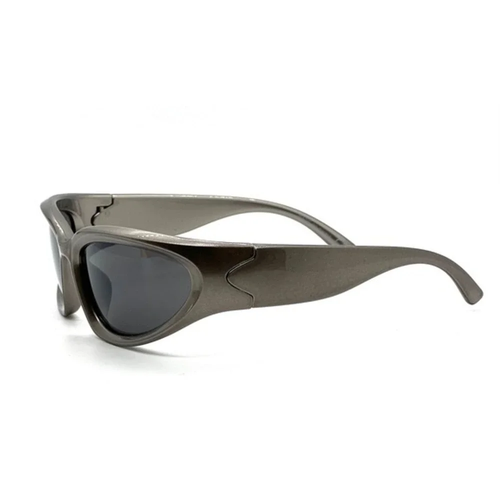 Sport Women Sunglasses Luxury Shield‎ Driving Golf Gray Frame Black Lens UV400